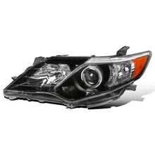 Ronnin - Conjunto de faro delantero con proyector halógeno de repuesto para Toyota Camry 2012-2014, lado del conductor | Negro brillante