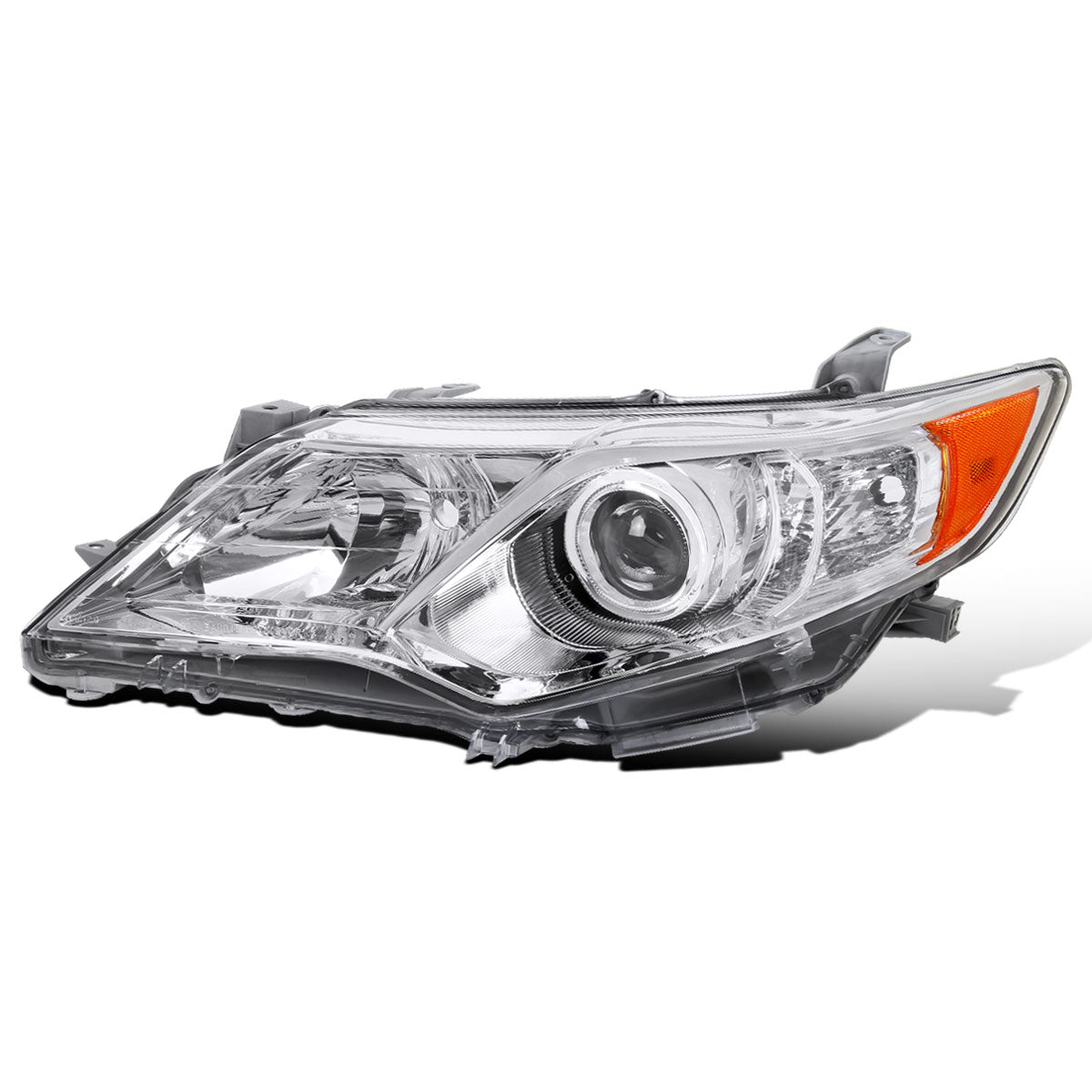 Ronnin - Conjunto de repuesto de faro proyector halógeno para Toyota Camry 2012-2014, lado del conductor | Cromo