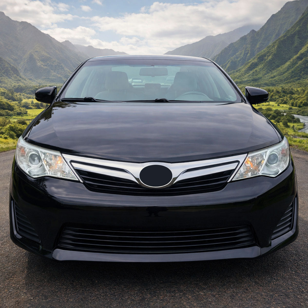 Ronnin - Faros delanteros con proyector halógeno para Toyota Camry 2012-2014, ensamblaje de repuesto del lado del pasajero | Cromado
