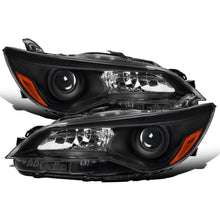 Ronnin - Se adapta a Toyota Camry 2015-2017 Faros delanteros halógenos de proyector, par de montaje de repuesto | Negro