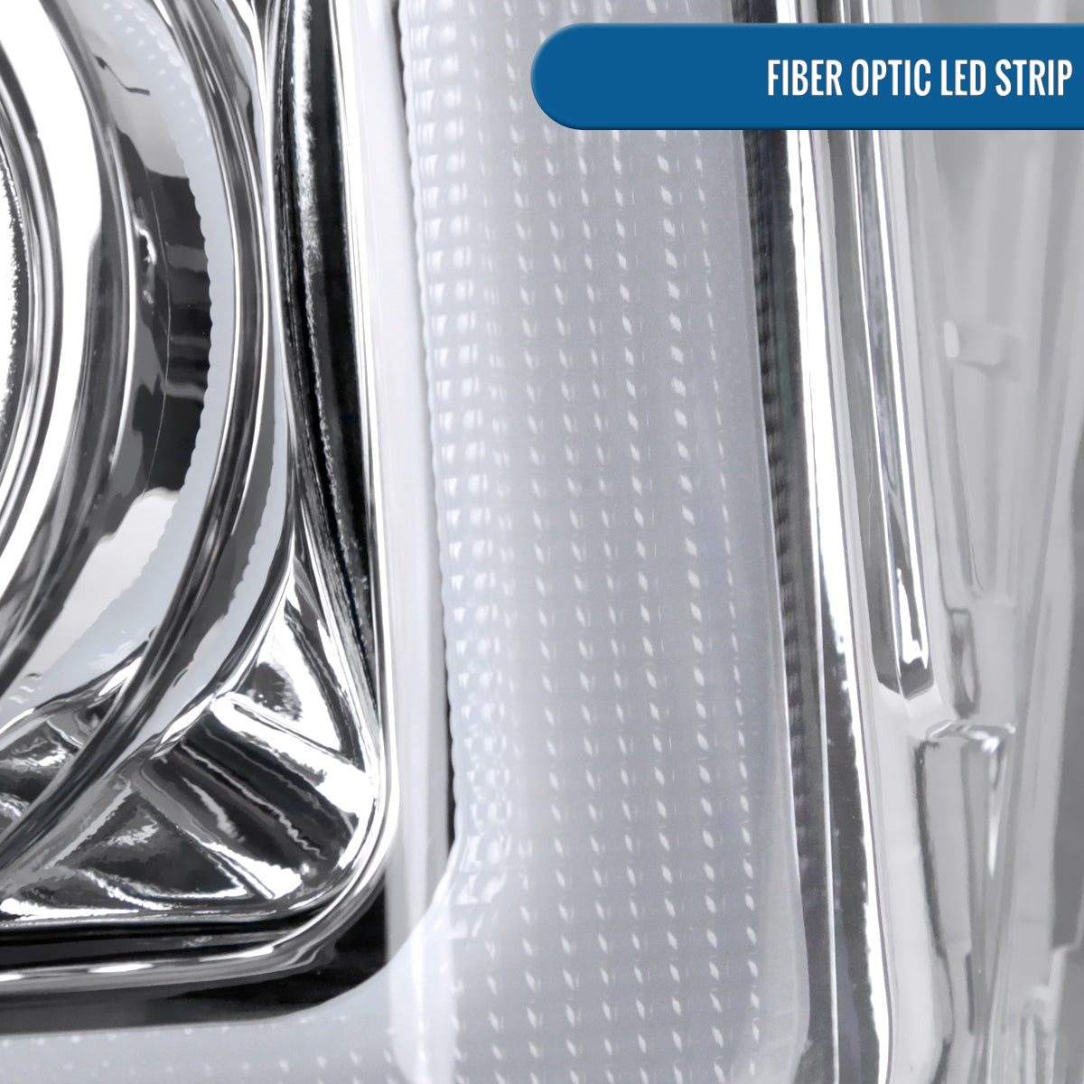 Ronnin - Fits 2008-2010 Ford F250 F350 F450 F550 Super Duty Pickup Projector Headlights LED Tube Sequential Turn Signal Lamps Assembly Pair | Chrome