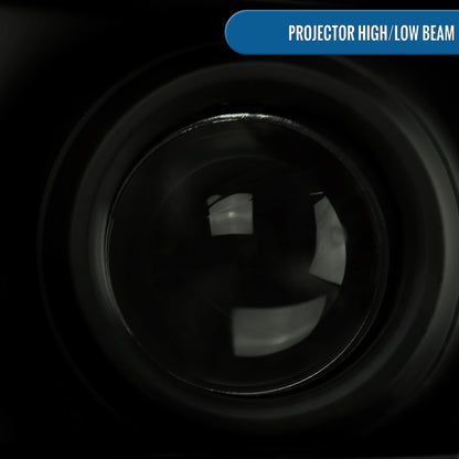 Ronnin - Fits 2008-2010 Ford F250 F350 F450 F550 Super Duty Pickup Projector Headlights LED Tube Sequential Turn Signal Lamps Assembly Pair | Black Smoke