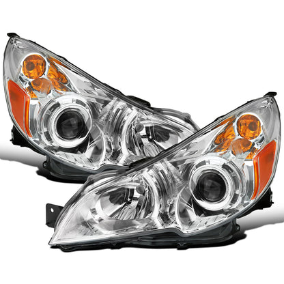 Ronnin - Se adapta a Subaru Legacy Outback 2010-2014, faros delanteros de proyector halógeno, par de reemplazo de ensamblaje | Cromado