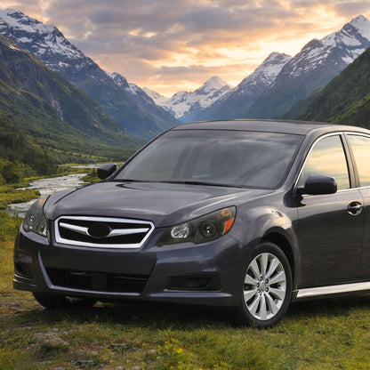 Ronnin - Se adapta a Subaru Legacy Outback 2010-2014, conjunto de repuesto de faros delanteros con proyector halógeno, par | Negro