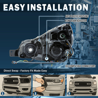 Ronnin - Se adapta a Subaru Legacy Outback 2010-2014 Halógeno Proyector Faros Reemplazo Montaje Lado del Pasajero | Cromo
