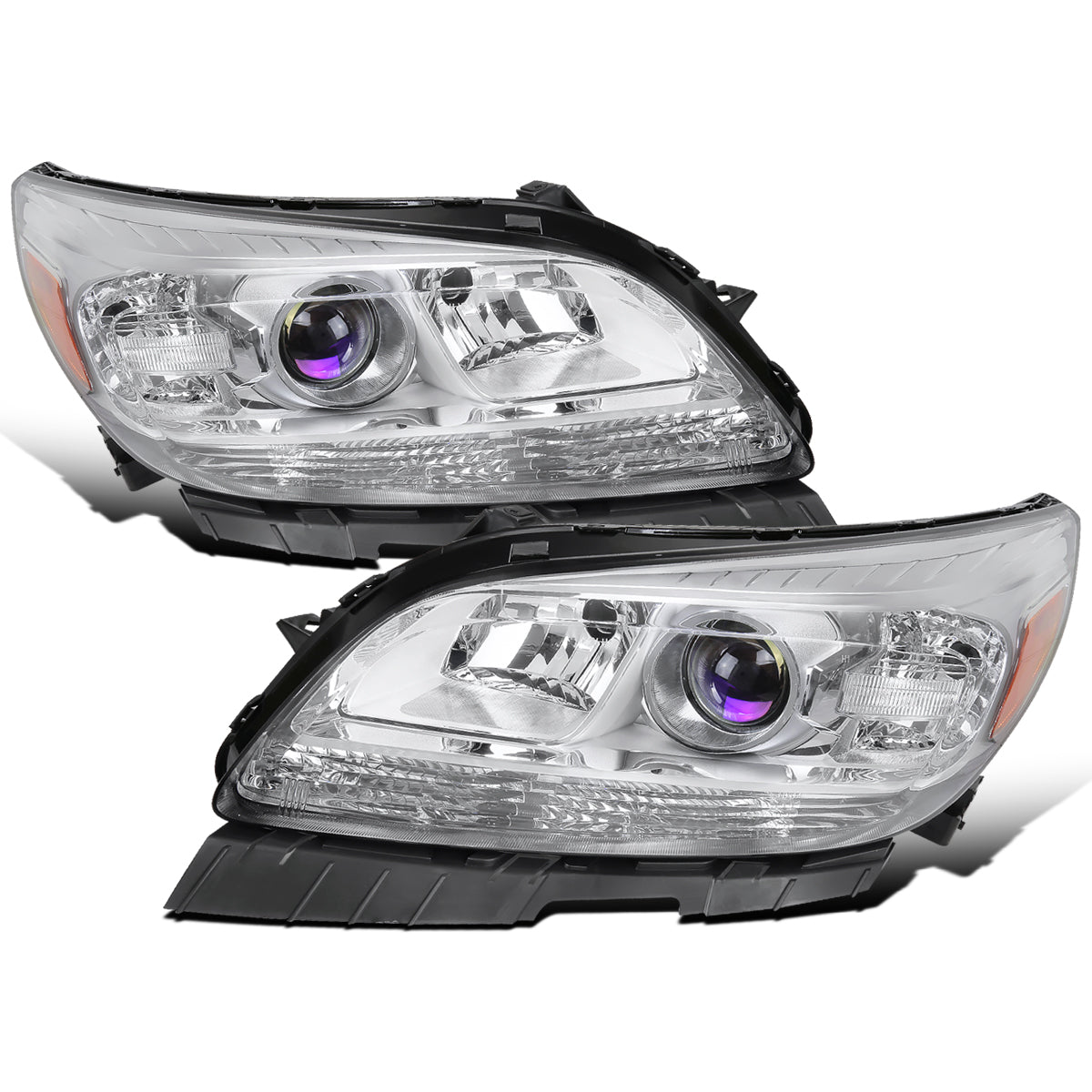 Ronnin - Compatible con Chevy Malibu 2013-2015 Malibu Limited 2016 Faros delanteros con proyector halógeno de repuesto | Cromado