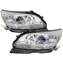 Ronnin - Compatible con Chevy Malibu 2013-2015 Malibu Limited 2016 Faros delanteros con proyector halógeno de repuesto | Cromado