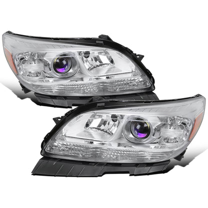 Ronnin - Compatible con Chevy Malibu 2013-2015 Malibu Limited 2016 Faros delanteros con proyector halógeno de repuesto | Cromado