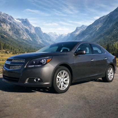 Ronnin - Se adapta a Chevy Malibu 2013-2015, Malibu Limited 2016 Par de ensamblaje de repuesto de faros proyectores halógenos | Negro