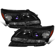 2013-2015 Chevy Malibu 2016 Malibu Limited Halogen Projector Headlights Replacement Assembly Pair | Black