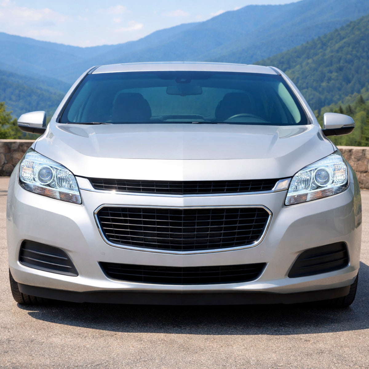 Ronnin - Faros delanteros tipo proyector halógeno de repuesto para Chevy Malibu 2013-2015 y Malibu Limited 2016, lado del conductor | Cromo