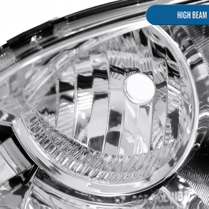 Ronnin - Fits 2004-2009 Mazda 3 Sedan 4-Door Projector Headlights Halogen Models Replacement Pair | Chrome