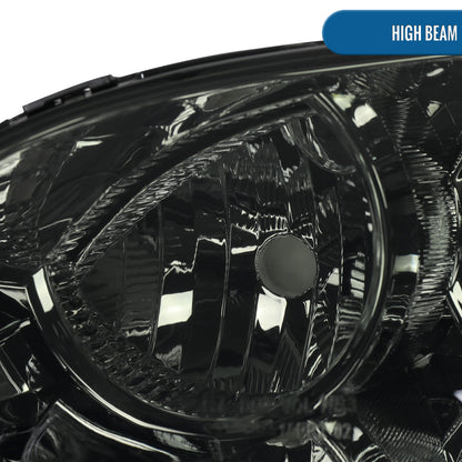 Ronnin - Fits 2004-2009 Mazda 3 Sedan 4-Door Projector Headlights Halogen Models Replacement Pair | Smoke