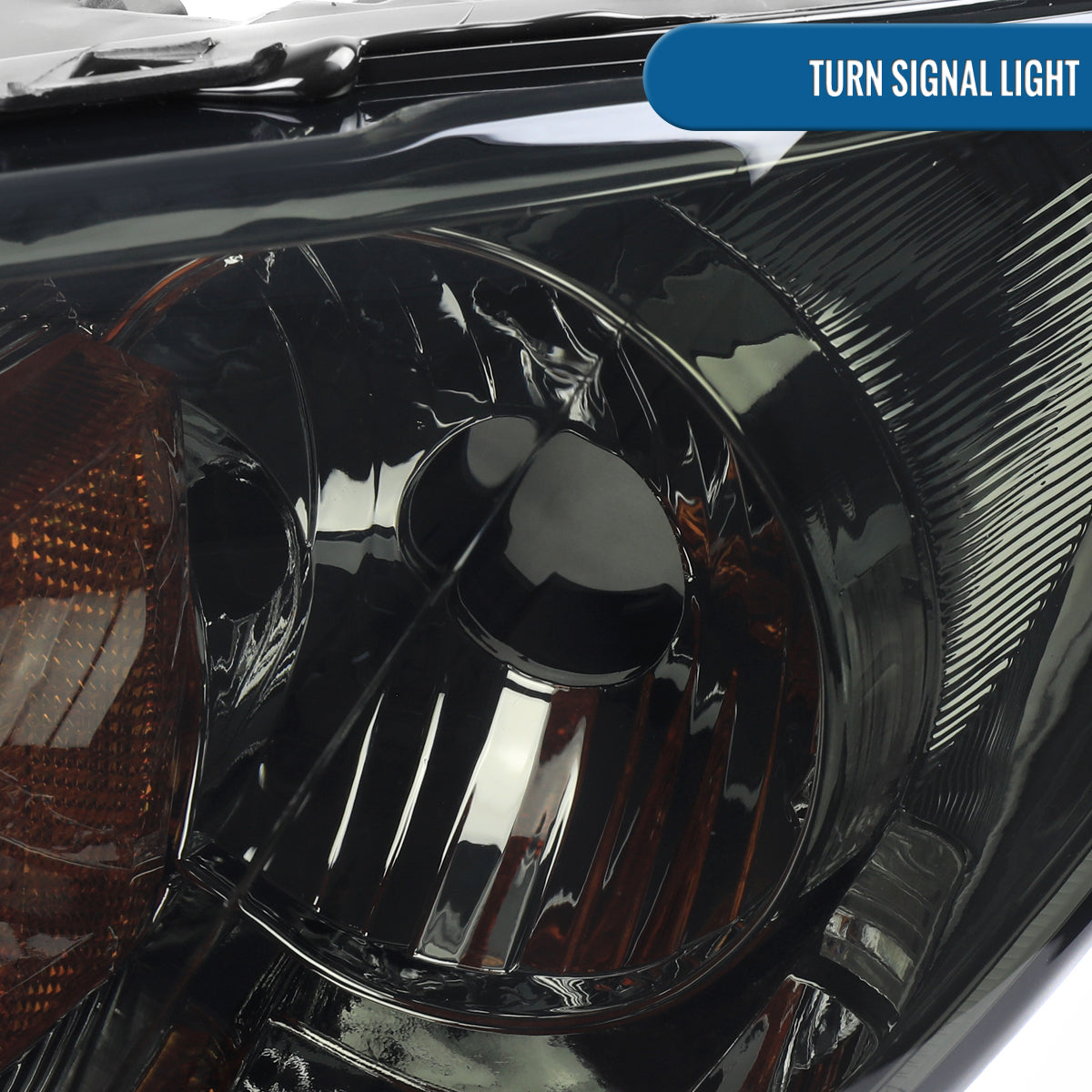 Ronnin - Fits 2004-2009 Mazda 3 Sedan 4-Door Projector Headlights Halogen Models Replacement Pair | Smoke