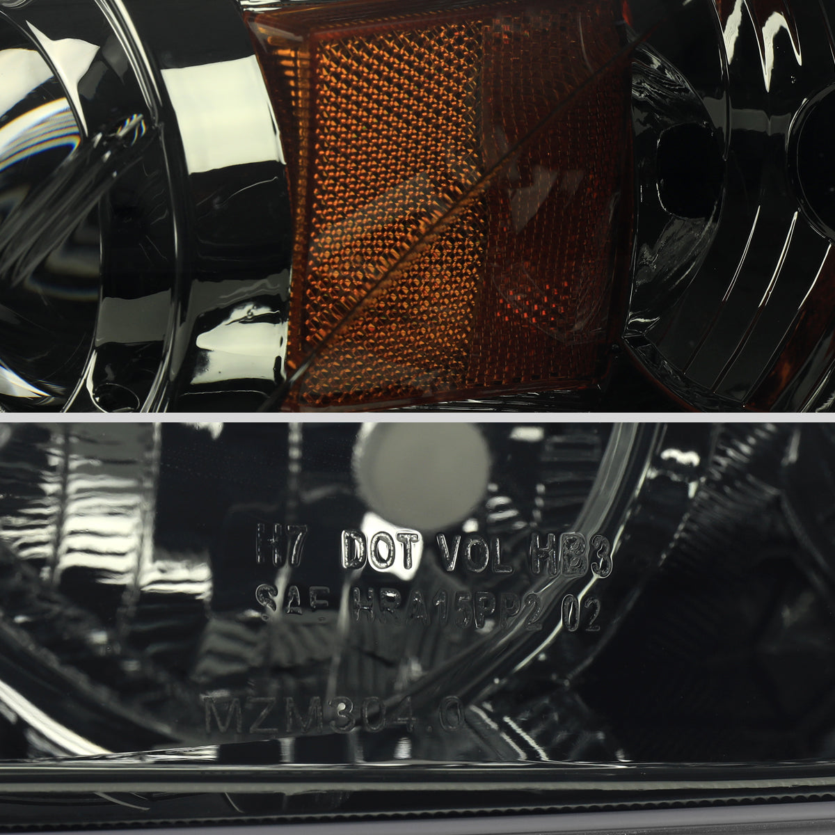 Ronnin - Fits 2004-2009 Mazda 3 Sedan 4-Door Projector Headlights Halogen Models Replacement Pair | Smoke