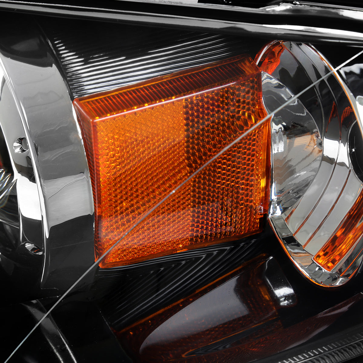 Ronnin - Fits 2004-2009 Mazda 3 Sedan 4-Door Projector Headlights Halogen Models Replacement Pair | Glossy Black