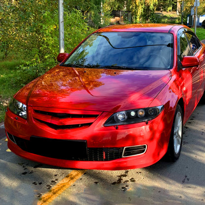 Ronnin - Fits 2003-2005 Mazda 6 Sedan Upgraded Replacement Projector Headlights Assembly Pair | Black