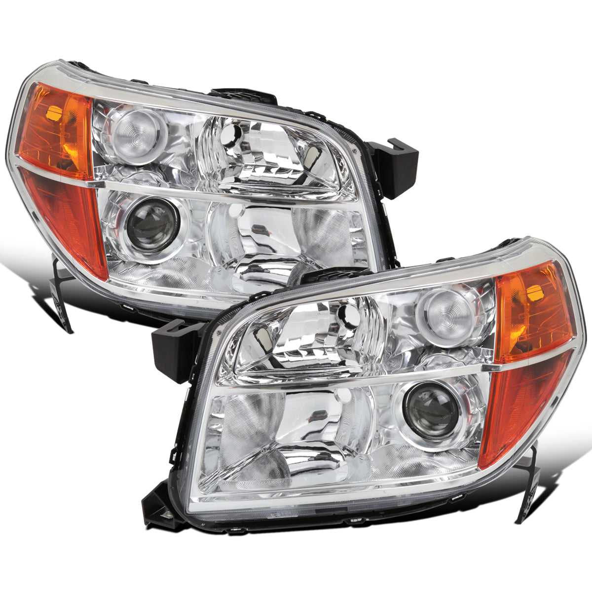 Ronnin - Se adapta a Honda Pilot 2006-2008 Par de faros delanteros de proyector de repuesto | Cromado