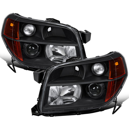 2006-2008 Honda Pilot  Replacement Projector Headlights Assembly Pair | Black