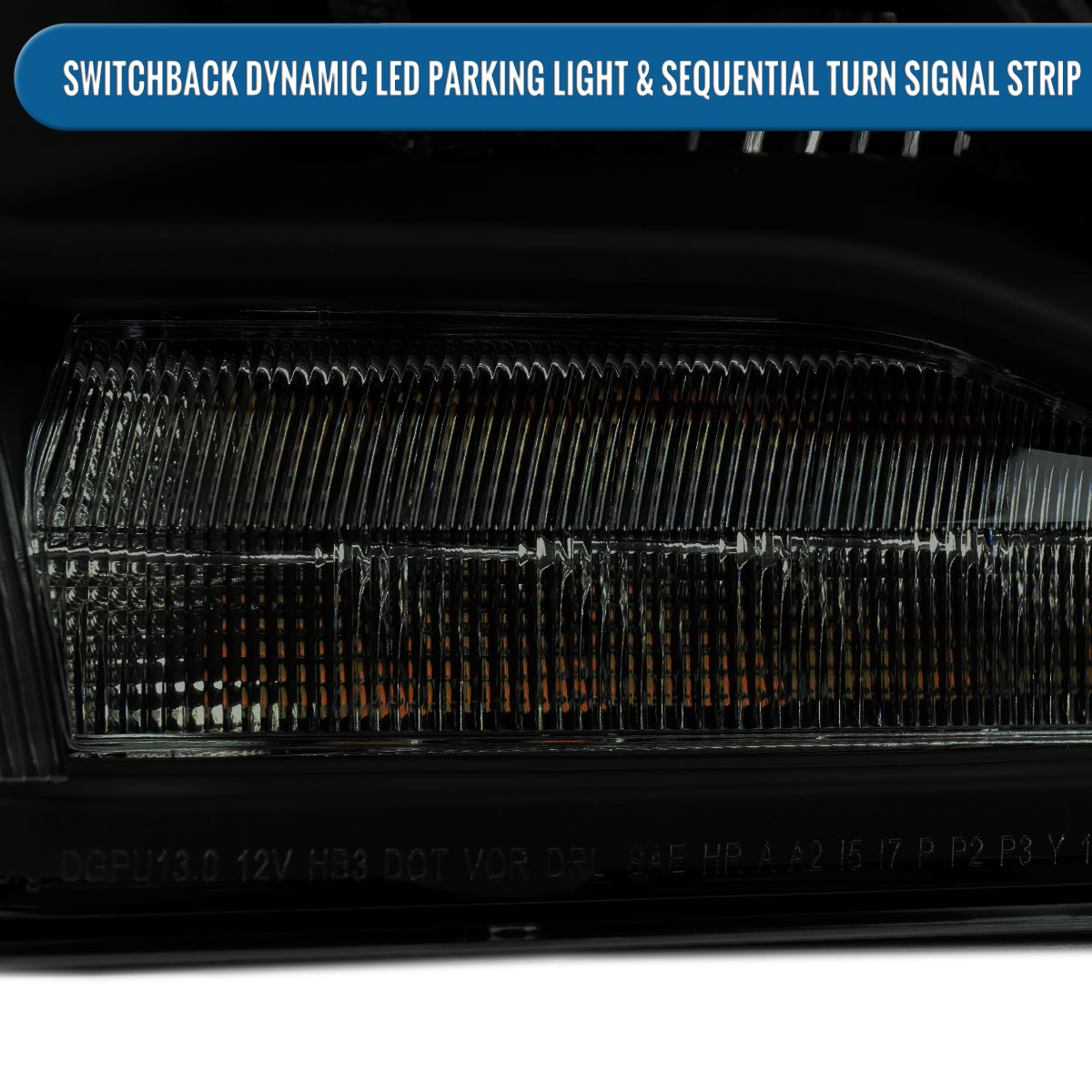 Ronnin - Compatible con Ram 1500 2500 3500 2009-2018, Ram 1500 Classic 2019-2024. Conjunto de faros delanteros con proyector LED secuencial Switchback con señal de giro animada + par de arranque | Negro ahumado