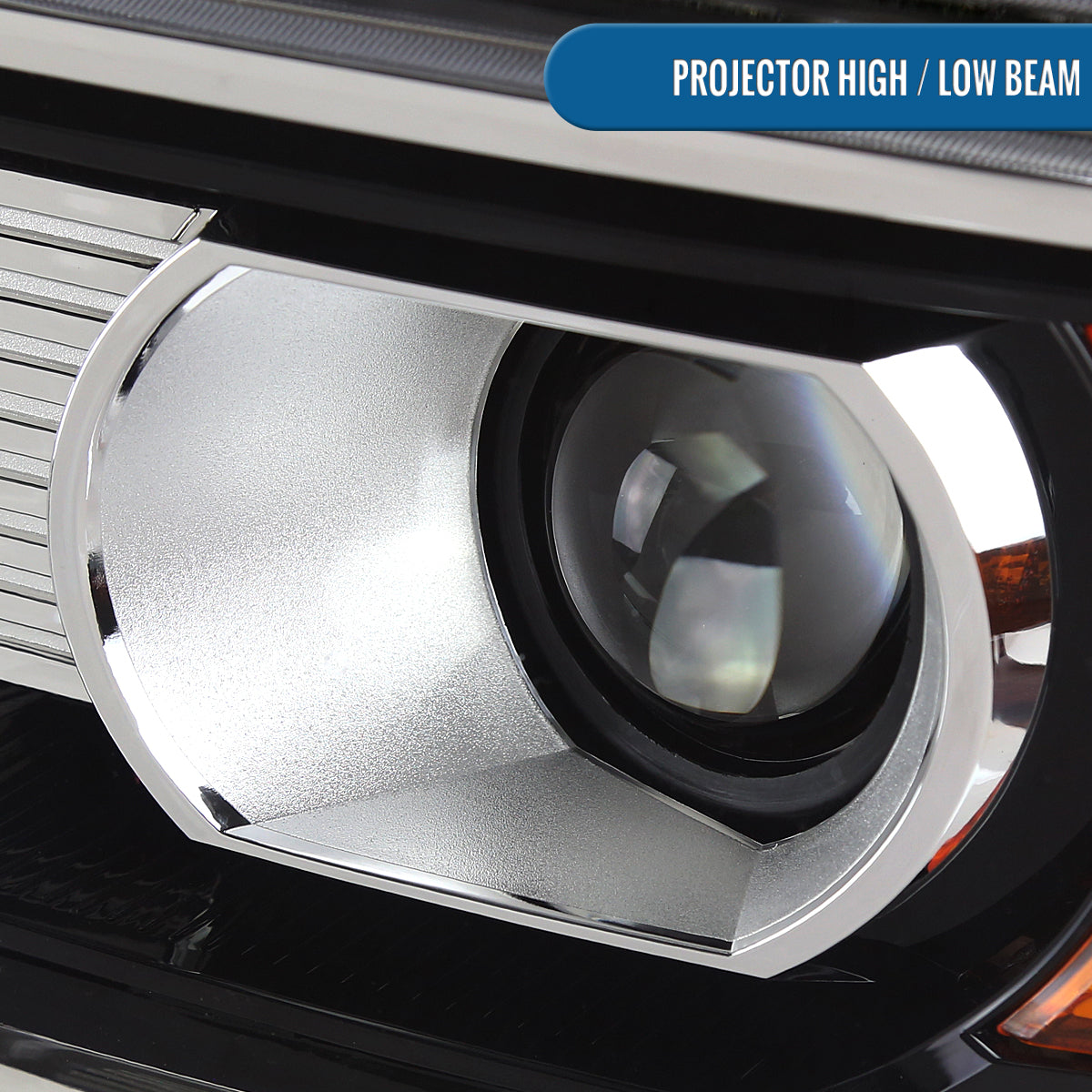 Ronnin - Se adapta a GMC Sierra 1500 2500HD 3500HD 2014-2019 Luces LED diurnas Conjunto de reemplazo de faros proyectores Par | Cromo