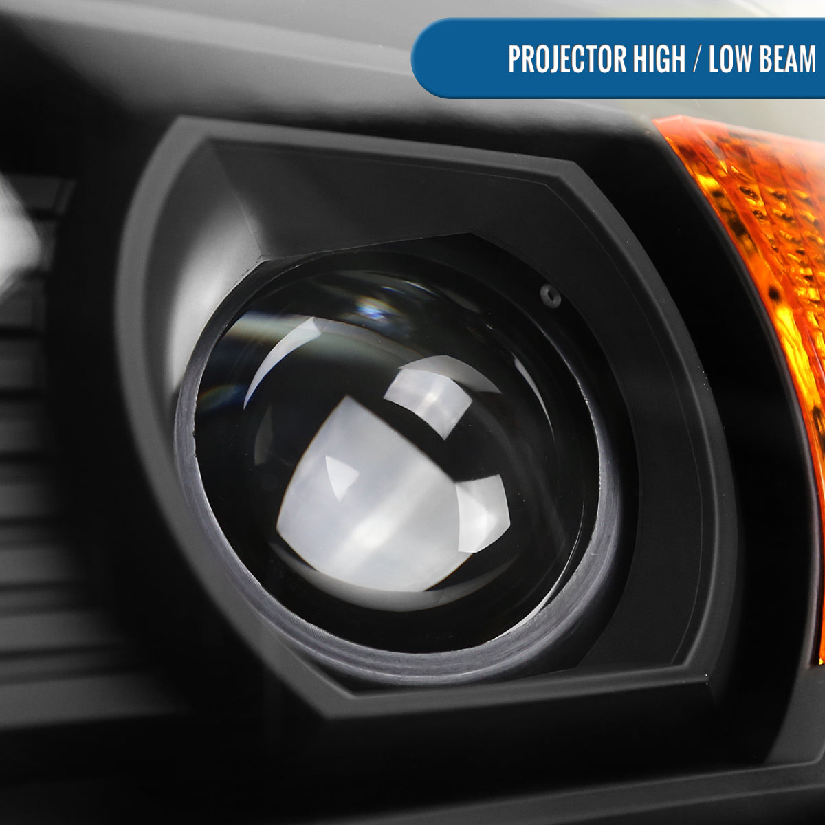 Ronnin - Se adapta a GMC Sierra 1500 2500HD 3500HD 2014-2019 Luces LED de circulación diurna, conjunto de faros delanteros con proyector de repuesto, par | Negro