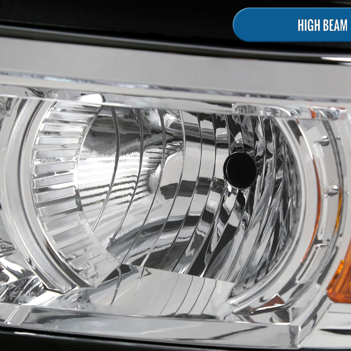 Ronnin - Fits 2014-2015 Chevy Silverado 1500 Upgraded Factory Replacement Projector Headlights Assembly Pair | Chrome