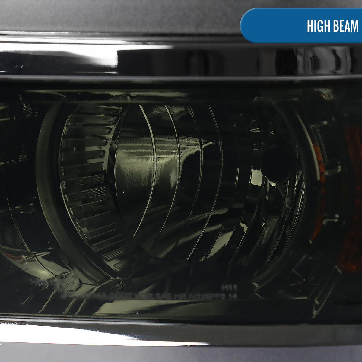 Ronnin - Fits 2014-2015 Chevy Silverado 1500 Upgraded Factory Replacement Projector Headlights Assembly Pair | Smoke