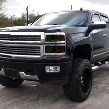 Ronnin - Fits 2014-2015 Chevy Silverado 1500 Upgraded Factory Replacement Projector Headlights Assembly Pair | Smoke