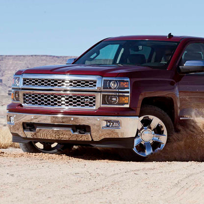 Ronnin - Fits 2014-2015 Chevy Silverado 1500 Factory Replacement Projector Headlights Assembly Pair | Black