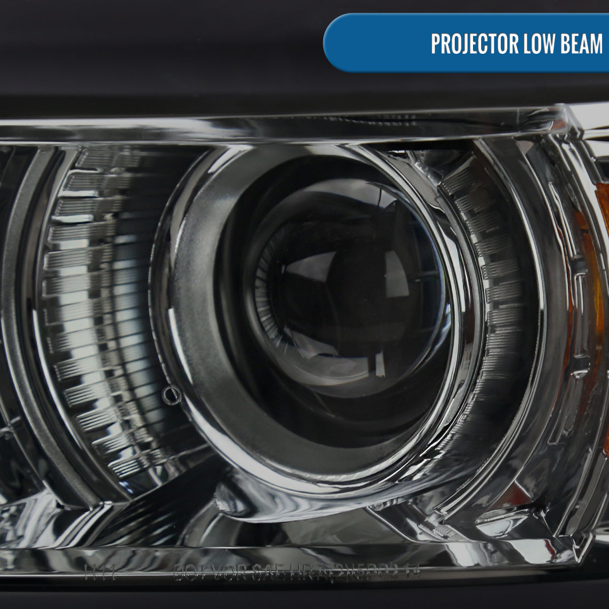 Ronnin - Fits 2014-2015 Chevy Silverado 1500 Upgraded Factory Replacement Projector Headlights Black Trim Assembly Pair | Light Smoke