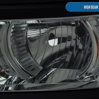 Ronnin - Fits 2014-2015 Chevy Silverado 1500 Upgraded Factory Replacement Projector Headlights Black Trim Assembly Pair | Light Smoke