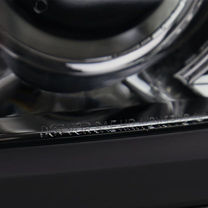 Ronnin - Fits 2014-2015 Chevy Silverado 1500 Upgraded Factory Replacement Projector Headlights Black Trim Assembly Pair | Light Smoke