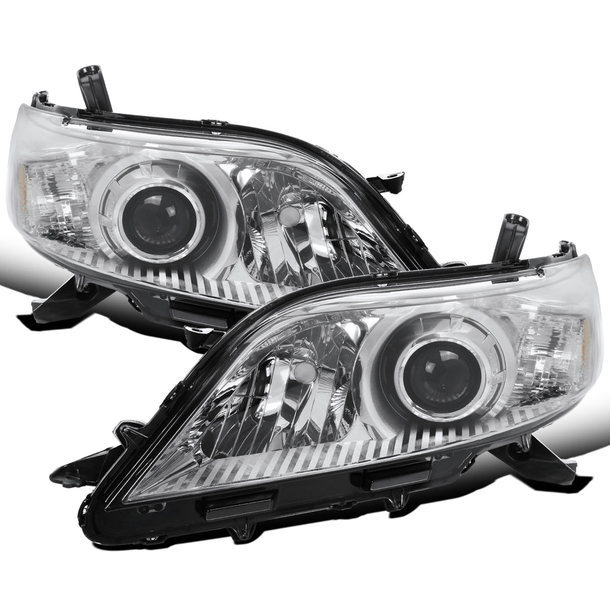 Ronnin - Conjunto de faros halógenos de repuesto de fábrica para Toyota Sienna 2011-2020 | Cromado