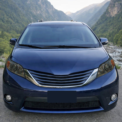 Ronnin - Compatible con Toyota Sienna 2011-2020 Par de faros delanteros halógenos de repuesto | Ahumado