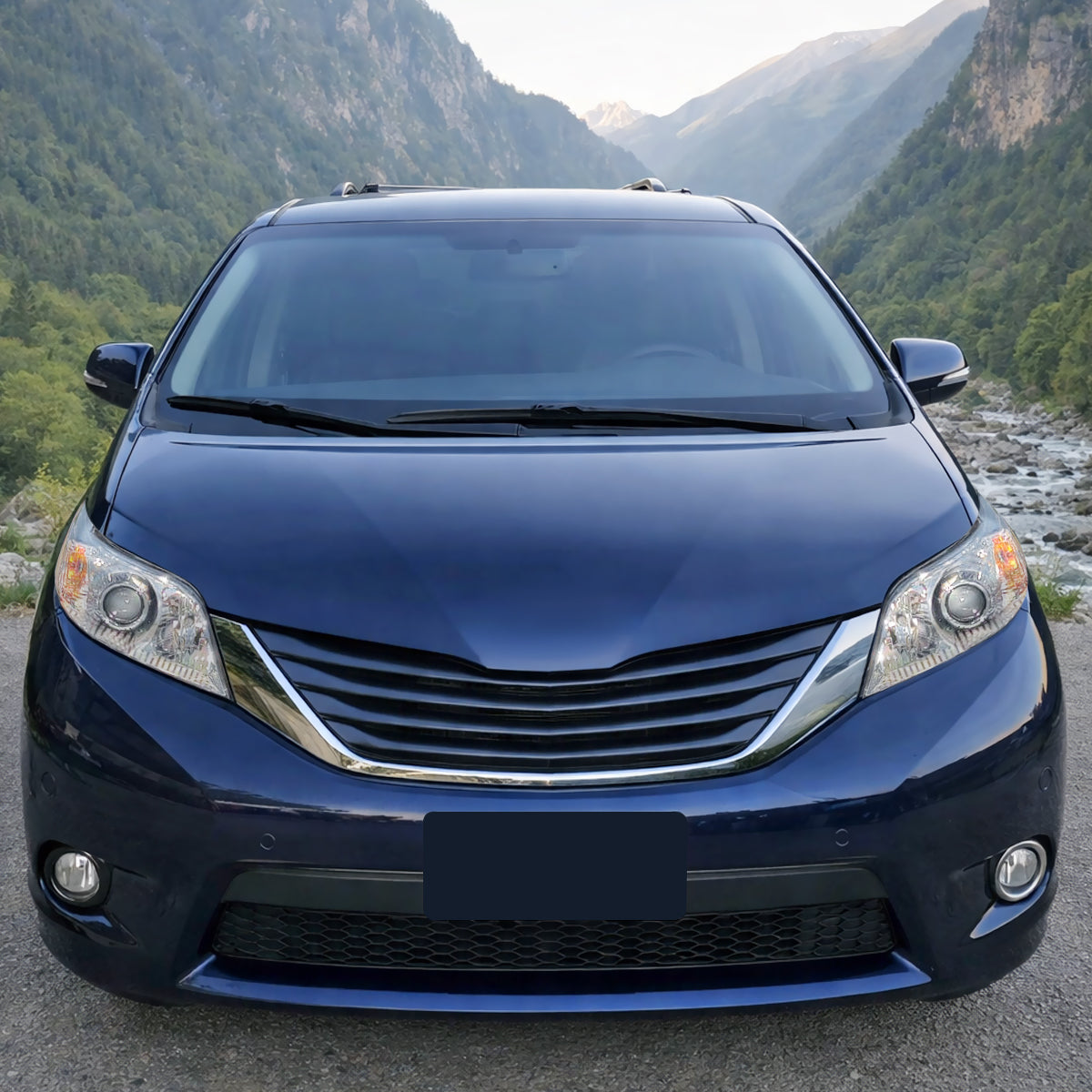 Ronnin - Se adapta a Toyota Sienna 2011-2020 Conjunto de faros halógenos de repuesto lado del conductor | Cromado