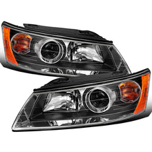 Ronnin - Fits 2006-2008 Hyundai Sonata Halogen Projector Headlights Replacement Assembly Pair | Black