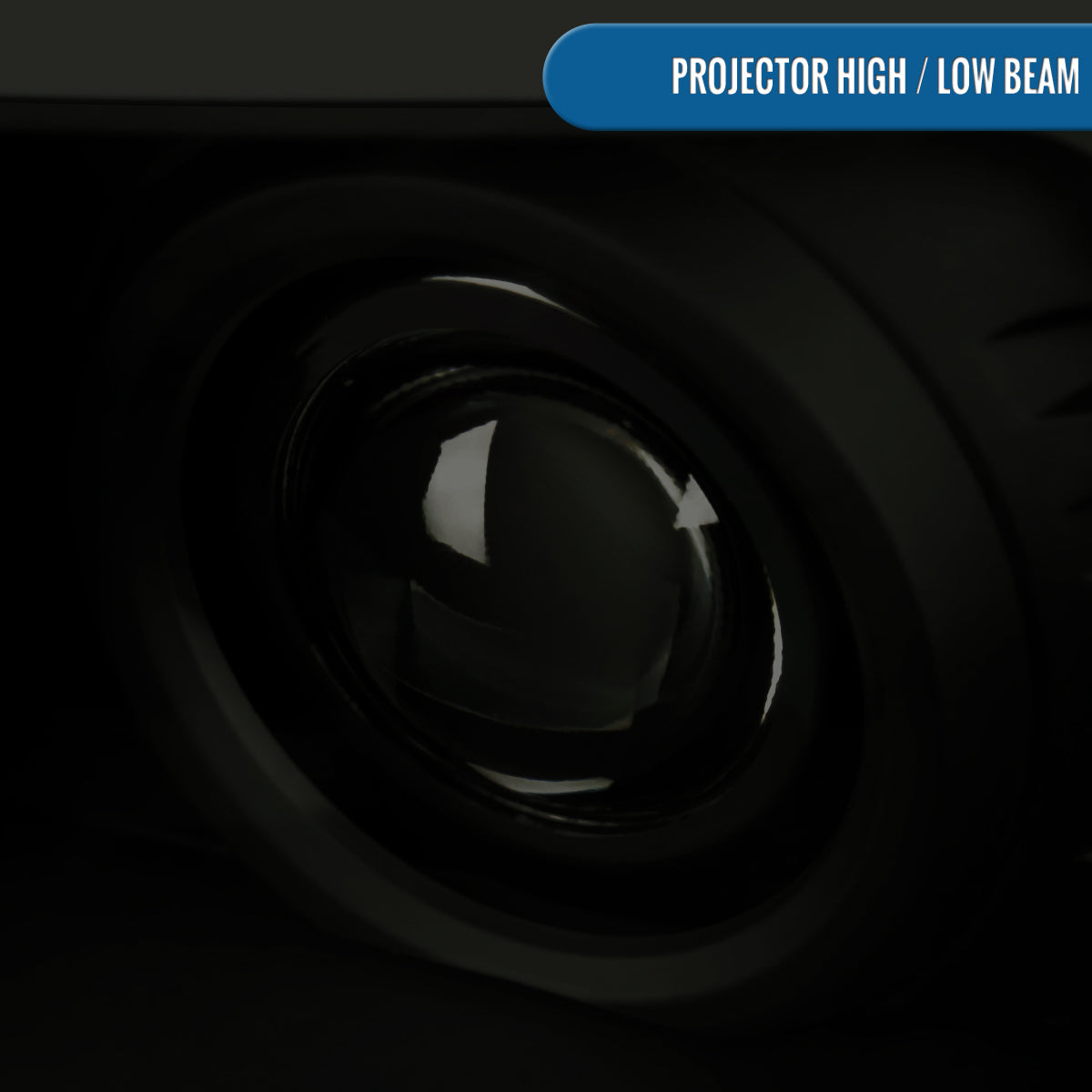 Ronnin - Fits 2005-2011 Toyota Tacoma LED Tube Projector Headlights Assembly Head Lamps Replacement Pair | Black Smoke