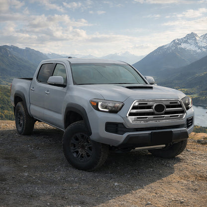 Ronnin - Conjunto de faros delanteros con proyector halógeno de tubo LED de repuesto para Toyota Tacoma 2016-2023 | Negro