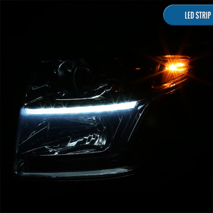 Ronnin - Compatible con Chevy Tahoe Suburban 3500HD 2015-2020 Mejora Reemplazo Tubo de Luz LED de Circulación Proyector Halógeno Conjunto de Faros Par | Ahumado