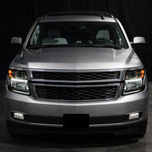 Ronnin - Compatible con Chevy Tahoe Suburban 3500HD 2015-2020 Mejora Reemplazo Tubo de Luz LED de Circulación Proyector Halógeno Conjunto de Faros Par | Ahumado