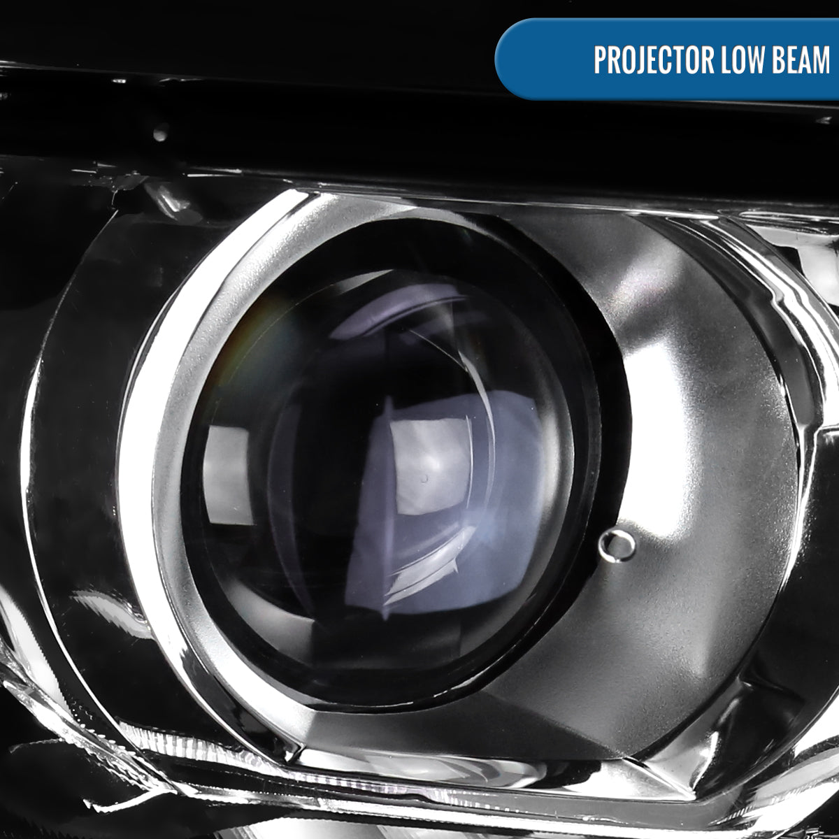 Ronnin - Compatible con Chevy Tahoe Suburban 3500HD 2015-2020 Mejora de reemplazo de conjunto de faros delanteros con proyector halógeno y tubo de luz LED diurna Lado del pasajero | Negro