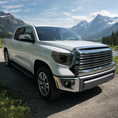 Ronnin - Compatible con Toyota Tundra 2014-2021, Luces Delanteras Tipo Proyector Halógeno Mejoradas con Señales de Giro LED Secuenciales de Doble Color (Switchback) | Par | Ahumado