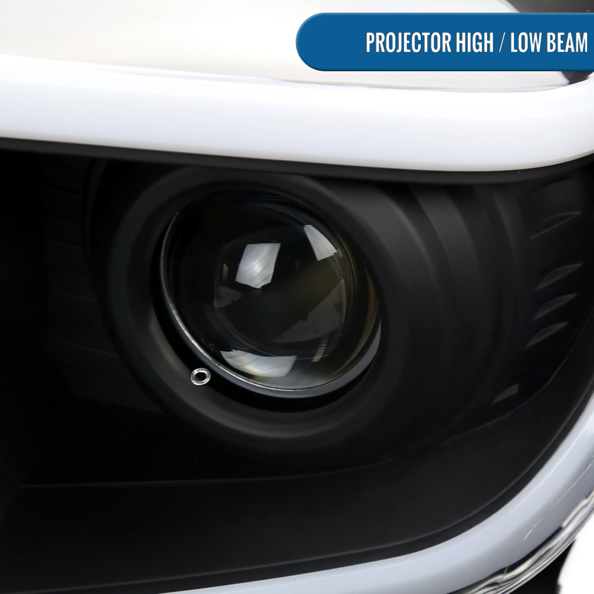 Ronnin - Compatible con Toyota Tundra 2014-2021, Luces Delanteras Proyector Halógenas de Repuesto Mejoradas con LED Secuenciales de Señales de Giro Switchback, Par | Negro