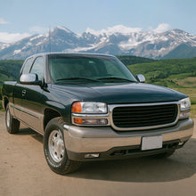 Ronnin - Compatible con GMC Sierra 1500 2500 3500 Classic Yukon XL 1500 2500 de 1999-2007. Conjunto de faros delanteros y luces de parachoques de repuesto, par | Cromado