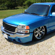 Ronnin - Fits 1999-2007 GMC Sierra 1500 2500 3500 Upgraded Replacement LED Tube Running Lights Headlights + Bumper Turn Signals Assembly Pair | Chrome