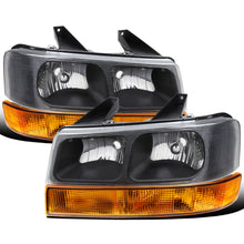 2003-2023 Chevy Express GMC Savana Replacement Headlights + Bumper Lights Assembly Pair | Black