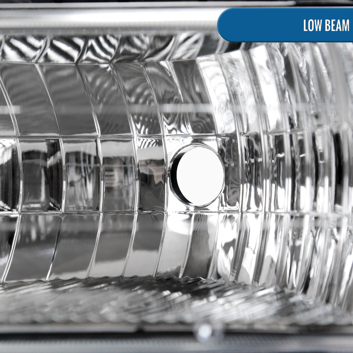 Ronnin - Fits 1999-2002 Chevy Silverado 1500 2500 2000-2006 Suburban 1500 2500 Tahoe  Factory Replacement Headlights + Bumper Lights Assembly Pair | Chrome