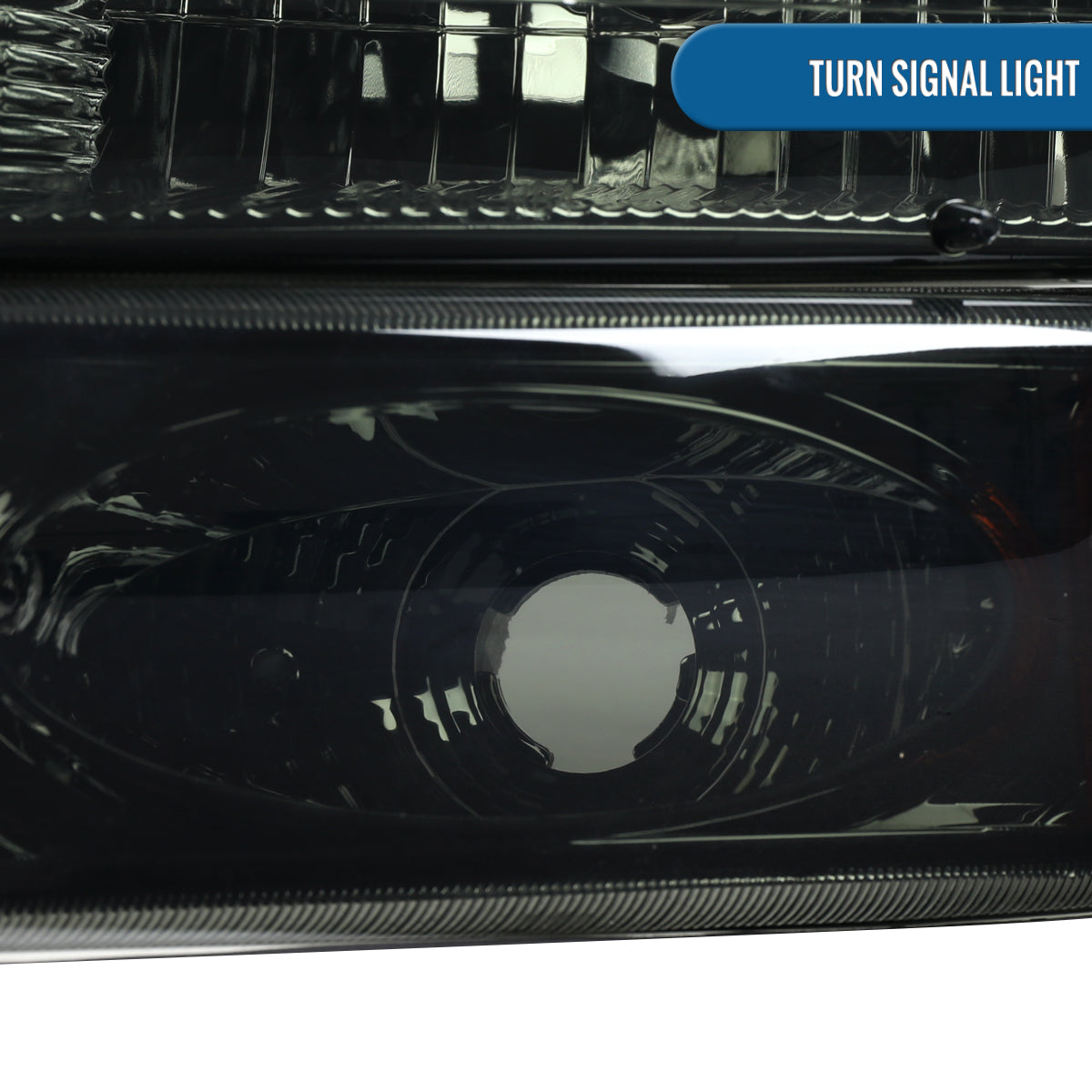 Ronnin - Fits 1999-2002 Chevy Silverado 1500 2500 2000-2006 Suburban 1500 2500 Tahoe  Factory Replacement Headlights + Bumper Lights Assembly Pair | Smoke