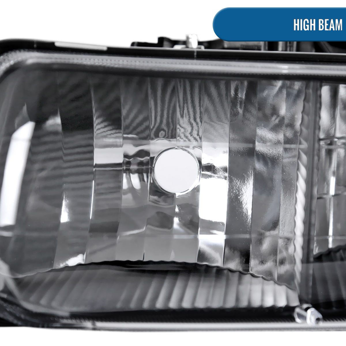 Ronnin - Fits 1999-2002 Chevy Silverado 1500 2500 2000-2006 Suburban 1500 2500 Tahoe  Factory Replacement Headlights + Bumper Lights Assembly Pair | Black